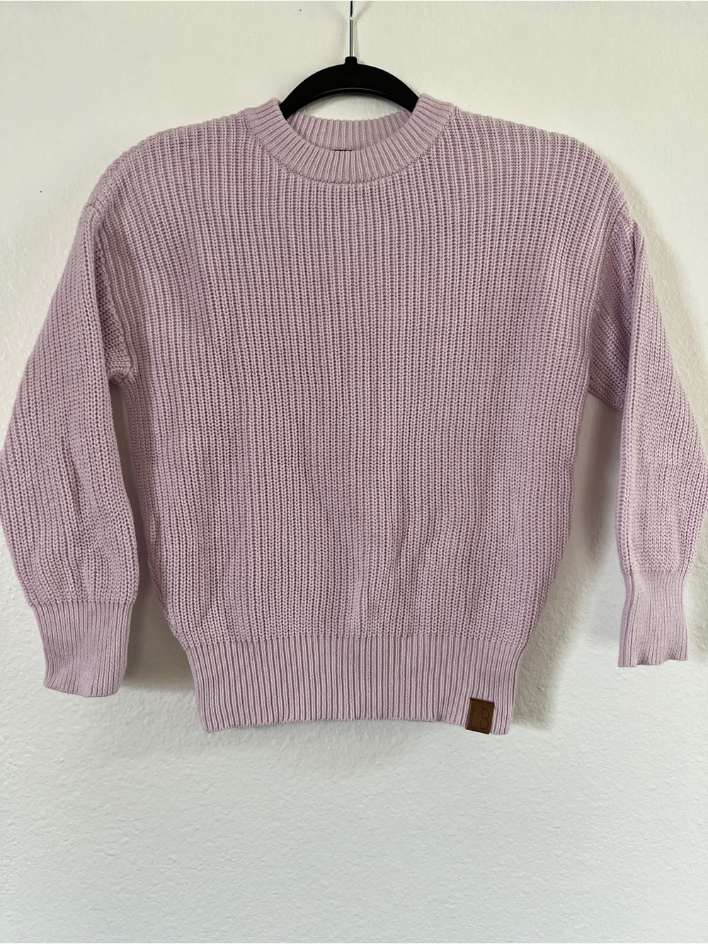 Lilac Crewneck Knit Pullover